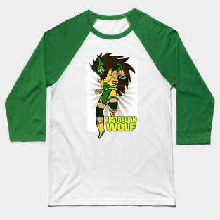 Australian Wolf Z - QWA Baseball T-Shirt